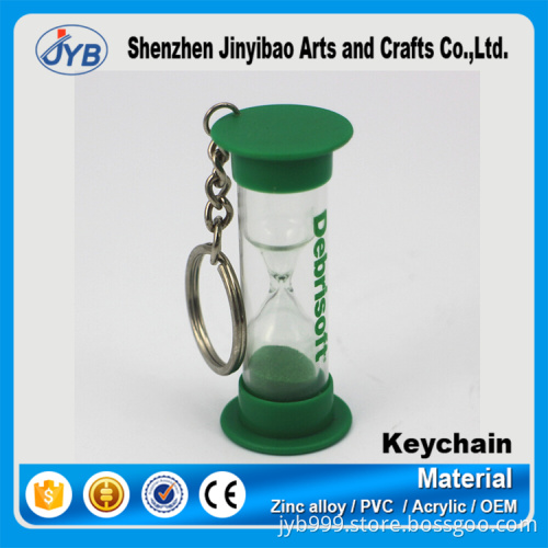 innovative promotional gift custom hourglass keychain